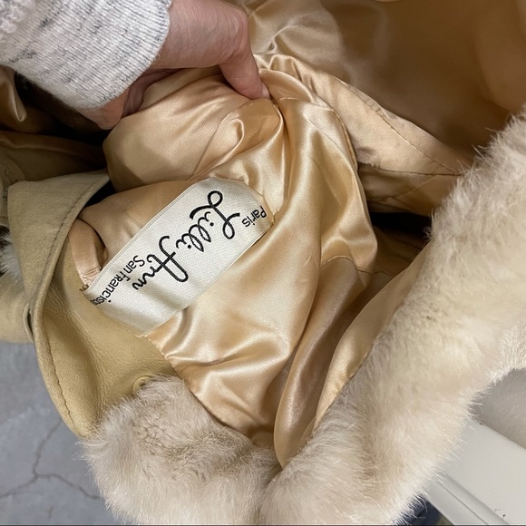 SOLD Vintage Lilli Ann SF Faux Fur Real Leather Coat - Picture 9 of 10